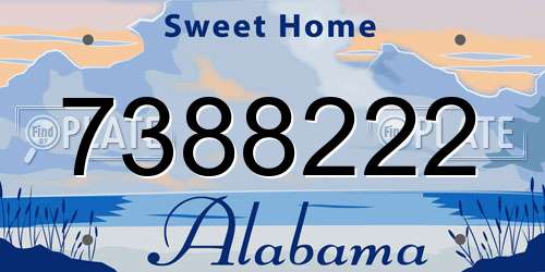 7388222 Alabama License Plate