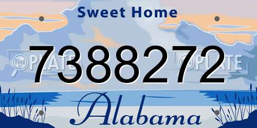 7388272 Alabama License Plate