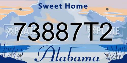 73887T2 Alabama License Plate