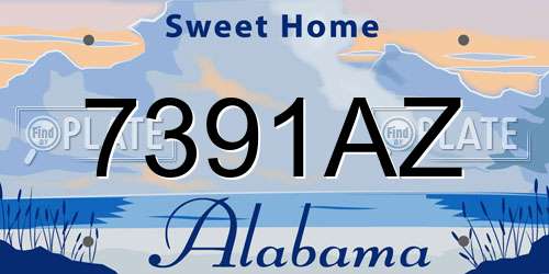 7391AZ Alabama License Plate