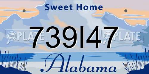 739I47 Alabama License Plate
