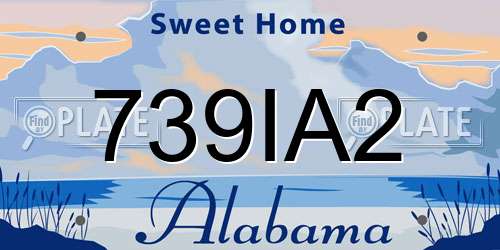739IA2 Alabama License Plate