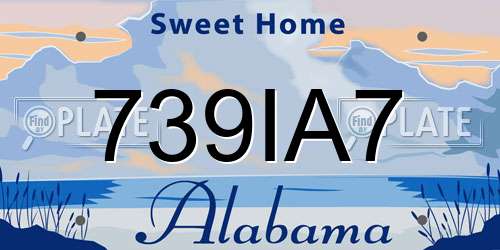 739IA7 Alabama License Plate
