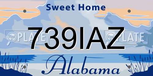 739IAZ Alabama License Plate