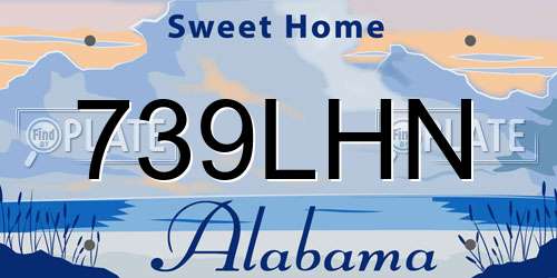 739LHN Alabama License Plate