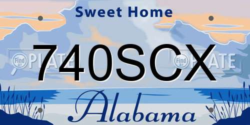 740SCX Alabama License Plate