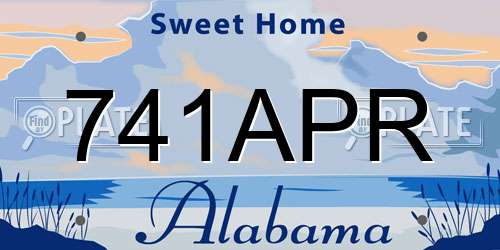 741APR Alabama License Plate