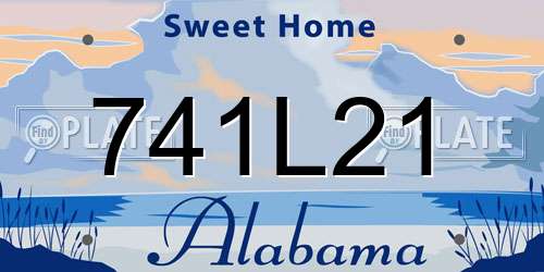 741L21 Alabama License Plate