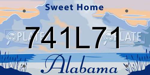 741L71 Alabama License Plate