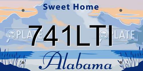 741LTI Alabama License Plate