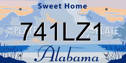 741LZ1 Alabama License Plate