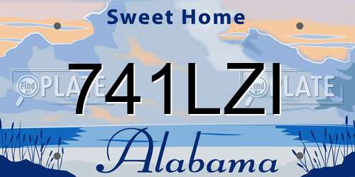 741LZI Alabama License Plate
