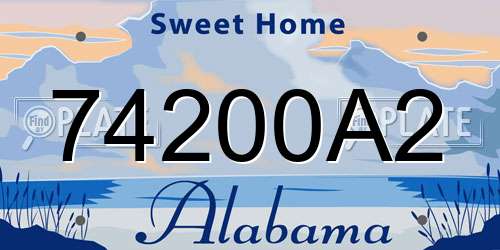 74200A2 Alabama License Plate