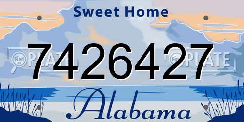 7426427 Alabama License Plate