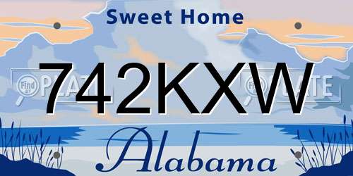 742KXW Alabama License Plate