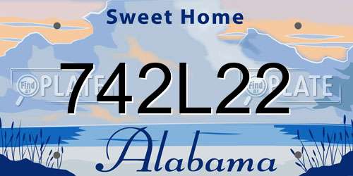 742L22 Alabama License Plate