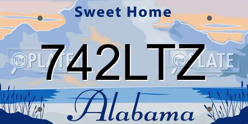 742LTZ Alabama License Plate
