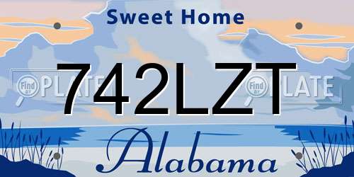 742LZT Alabama License Plate