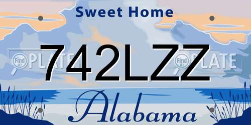 742LZZ Alabama License Plate
