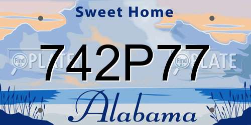 742P77 Alabama License Plate