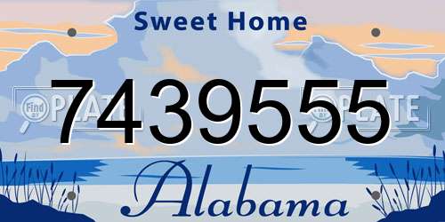 7439555 Alabama License Plate