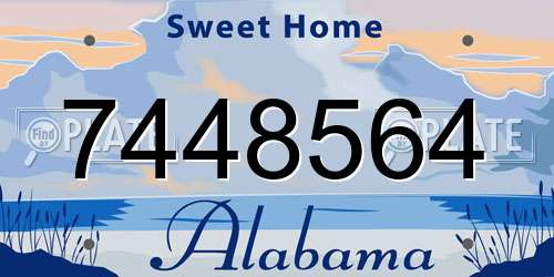 7448564 Alabama License Plate