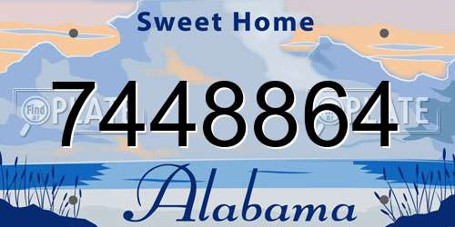 7448864 Alabama License Plate