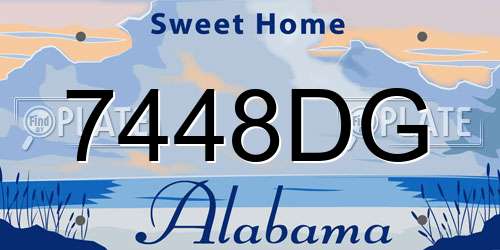 7448DG Alabama License Plate
