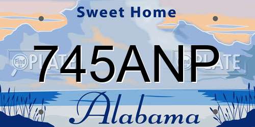 745ANP Alabama License Plate