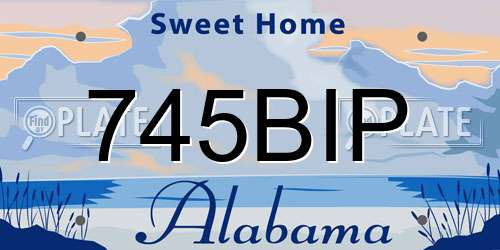 745BIP Alabama License Plate