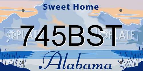 745BST Alabama License Plate