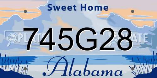 745G28 Alabama License Plate