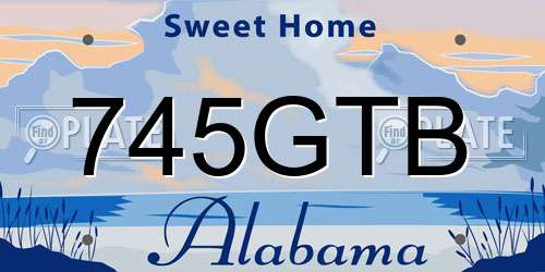 745GTB Alabama License Plate