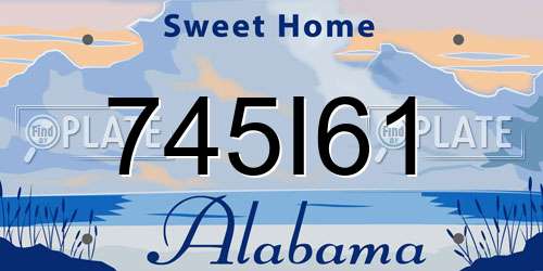 745I61 Alabama License Plate