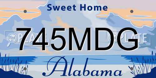 745MDG Alabama License Plate