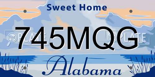 745MQG Alabama License Plate