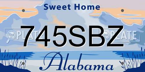 745SBZ Alabama License Plate