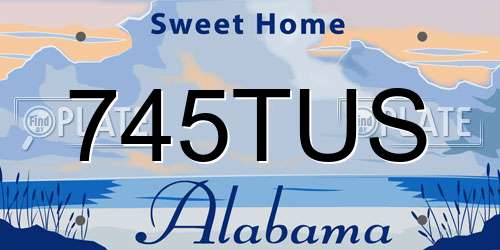 745TUS Alabama License Plate