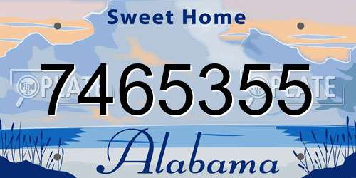 7465355 Alabama License Plate