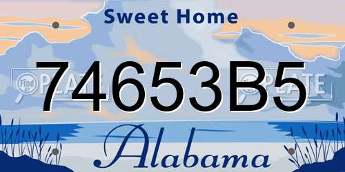 74653B5 Alabama License Plate