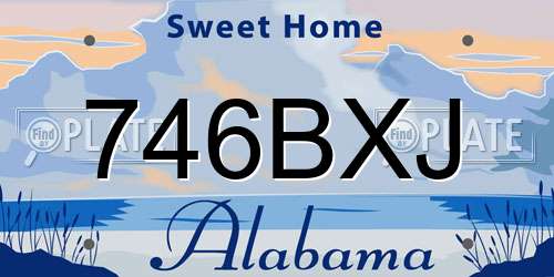 746BXJ Alabama License Plate