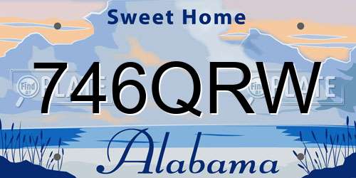 746QRW Alabama License Plate