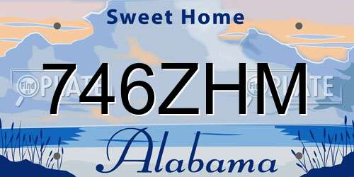 746ZHM Alabama License Plate