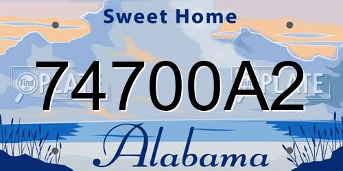 74700A2 Alabama License Plate