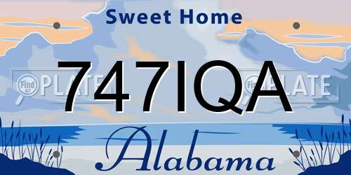 747IQA Alabama License Plate