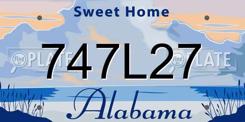 747L27 Alabama License Plate