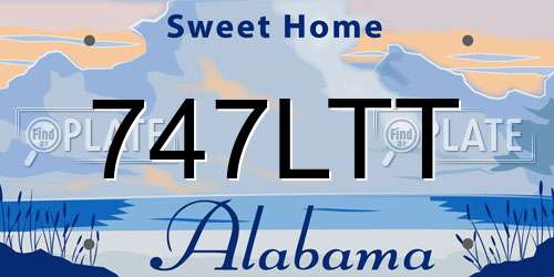 747LTT Alabama License Plate