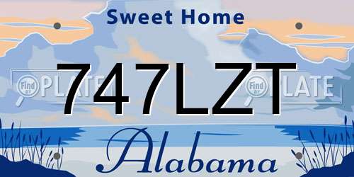 747LZT Alabama License Plate