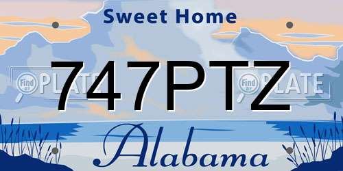 747PTZ Alabama License Plate