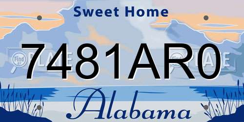 7481AR0 Alabama License Plate